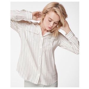 J Brand Stripe Button Down Top Size M